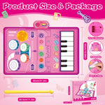Music mat Baby Toy 6-12 Months Toddler Toys for 1 2 3 Year Old Girl Gifts for 1 2 3 Year Old Girls Birthday Gift Sensory Toys for Toddlers 1-3 Year Old Toys for 1 + Year Old Girl Toddler Girl Toys 2-3