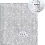 CREVENT 30''X40'' Cute Cozy Fluffy Warm Baby Blanket for Boys Infants Toddlers' Bedding Crib Cot Stroller, Baby Shower Birthday Newborn's Gift - Grey Cloud