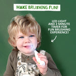 Jack N' Jill Tickle Tooth Toddler Toothbrush & Toothpaste Set - Baby Electric Toothbrush, Natural Toothpaste for Kids, Made for Tiny Teeth, Organic Fruit Flavor (Strawberry & Blueberry)