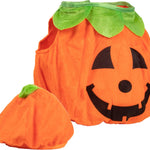 Kangaroo Toddler Halloween Costume, Unisex One-Piece Orange & Black Theme Pumpkin Outfit for Infants