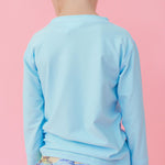RUGGEDBUTTS® Baby/Toddler Boys Long Sleeve Rash Guard Swim Shirt w/UPF 50+ - Blue Breeze, 3-6m