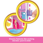 Barbie Mini BarbieLand Doll House Sets, Mini Dreamhouse with Surprise 1.5-inch Doll, Furniture & Accessories, Plus Elevator & Pool