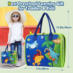 Winblo Toddler Busy Board - Montessori Toys for 1-3 Year Old Boy Birthday Gift, Educational Learning Sensory Busy Book for Two Year Old Boys, Kids Ages 2-4 Activities Toy for Airplane Car Travel