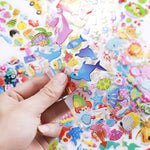 Meafeng 3D Stickers for Kids & Toddlers 24 Sheets 550+ Puffy Stickers Variety Pack with Animals, Numbers, Fruits, Fish, Dinosaurs, Cars & More for Scrapbooking, Bullet Journals & Crafts