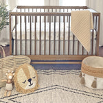 Crane Baby Safari Animal Crib Sheet, Fitted Crib Sheets, 28" x 52" Standard Size Crib Sheets, Cotton Nursery Bedding, Safari Nursery Decor
