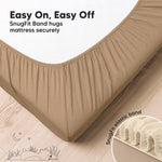 KeaBabies 2-Pack Fitted Crib Sheets for Boys, Girls, Baby - Soft Bamboo Viscose Cotton, 52x28 Standard Crib Mattress Sheets, Toddler Bed Mattress Cover, Gender Neutral, Breathable, Durable (Pecan)