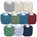 Hakochia Waterproof Baby Bib Super Soft and Absorbent Cotton S 4-Layer Unisex Baby Bandana Bibs With Adjustable Snaps for Boys GirlsFeeding, Teething, Drooling,3-36 Months 10 Pack