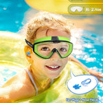 Water Space 2 Packs Swim Goggles Swimming Goggles for Kids Youth Girls Boys Aged 3-6 4-7 6-14 8-12, Toddler Goggles Anti-fog Waterproof Clear Anti-fog Wide Vision, Pool Underwater Goggles No-Leaking