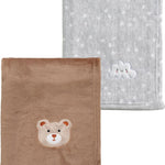 CREVENT 30''X40'' Cute Cozy Fluffy Warm Baby Blanket for Boys Infants Toddlers' Bedding Crib Cot Stroller, Baby Shower Birthday Newborn's Gift - Grey Cloud