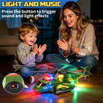Hymaz Helicopter Toy for Kids 3-5 4-7, Army Military Plane Toy with Lights and Music, 360° Rotating, Bump and Go Airplane Toys for Boys Girls Toddlers Indoor Play Birthday Easter Gifts