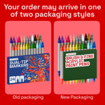 ARTISTRO 24 Acrylic Paint Markers - Paint Pens for Drawing, Brush + Fine Tips - For Fabric, Rock, Glass, Wood, DIY - Art & Craft Supplies for Adults, Teens, Kids - Teacher Appreciation Gift