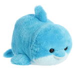Aurora® Adorable Spudsters™ Dilly Dolphin™ Stuffed Animal - Round Shape Makes For Comforting Cuddles - Perfect for Kids All Ages and Animal Loving Adults - Blue 12 Inches