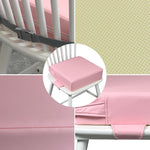 Booster Seat for Kitchen Chair (PU Material),Toddler Booster Seats for Dining Table Portable for Travel Camping Eating Double Safe Straps Non-Slip Bottom (Pink)