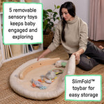 Ingenuity Every Season Plush Lambswool Baby Play Gym and Play Mat, Breathable, Tummy Time Mat, 0+ Months - Natural