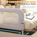 Abdtech Bed Guard Rail for Toddlers - 47 inches Lift Foldable Toddler Bed Rails for Kids - Safety Baby Bed Rail Guard with Reinforced - Great Fit for Kids Twin Double, Full Size, Queen, King Size