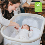 Chicco LullaGlide Plus Electronic 3-in-1 Baby Bassinet, Gliding and Portable Bassinet, Waterproof Mattress and Fitted Sheet, Includes Carry Bag for Travel, Serene/Beige
