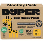 DYPER Toddler Training Pants 2T-3T for Boys & Girls Hypoallergenic, Unscented, Plant-Based & Perfect for Sensitive Skin, Leakproof Potty Training Pants for Day & Overnight Protection
