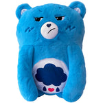 Happy Nappers: Care Bears 26" Pillow Pocket Pal - Grumpy Bear - Plush Character Pillow Case, Animal Cover w/Weighted Paws, Soft Huggable Companion, Kids