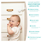 Regalo Safety Multi-Purpose Baby Proofing Latch, Child Proof Cabinet & Fridge Lock with 3M Adhesive Stickers (3 Pack)