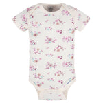 Gerber Baby Girls 5-Pack Short Sleeve Variety Onesies Bodysuits Lavender Garden Newborn