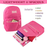 Trail maker Classic 17 inch Backpacks with Adjustable Padded Straps | School Backpacks for Girls, Boys (Pink)