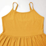 GINKANA Maternity Sleeveless Loose Dresses Adjustable Straps Dress for Pregnant Women Summer Baby Shower Slip Dress,Deep Yellow,XL
