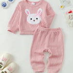 Kucnuzki 2T 3T Girl Clothes Fall Winter Sweatsuit Soft Top Pink Pullover Sweatshirt Long Casual Pants Toddler Little Girl Clothes Two Piece Outfits