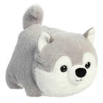Aurora® Adorable Spudsters™ Haze Husky Stuffed Animal - Round Shape Makes for Comforting Cuddles - Perfect for Kids All Ages and Animal Loving Adults - Gray 9.5 Inches
