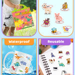 Benresive Reusable Sticker Books for Kids 2-4, Sticker Books for Toddlers 1-3 2-4, Toddler Travel Toys Activities Crafts Gifts - Animals, Dinosaurs and Insect