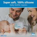 Dr. Brown’s Natural Flow® Level 4 Wide-Neck Baby Bottle Silicone Nipple, Fast Flow, 9m+, 100% Silicone Bottle Nipple, 6 Pack