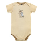 Hudson Baby Unisex Baby Cotton Bodysuits, Forest Deer 5-Pack, 3-6 Months
