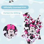 Disney Mickey and Friends Girls One Piece Swimsuits Minnie Mouse Bathing Suit UPF 50 Beach Sport Swimwear Black for Toddler 3 Years