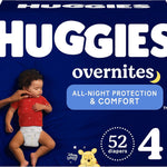 Huggies Size 3 Overnites Baby Diapers: Overnight Diapers, Size 3 (16-28 lbs), 132 Ct (2 Packs of 66), Packaging May Vary