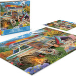 Ceaco - Large Piece Jigsaw Puzzle - Eduard - Camper Holiday - Relaxing and Fun Activity for Adults