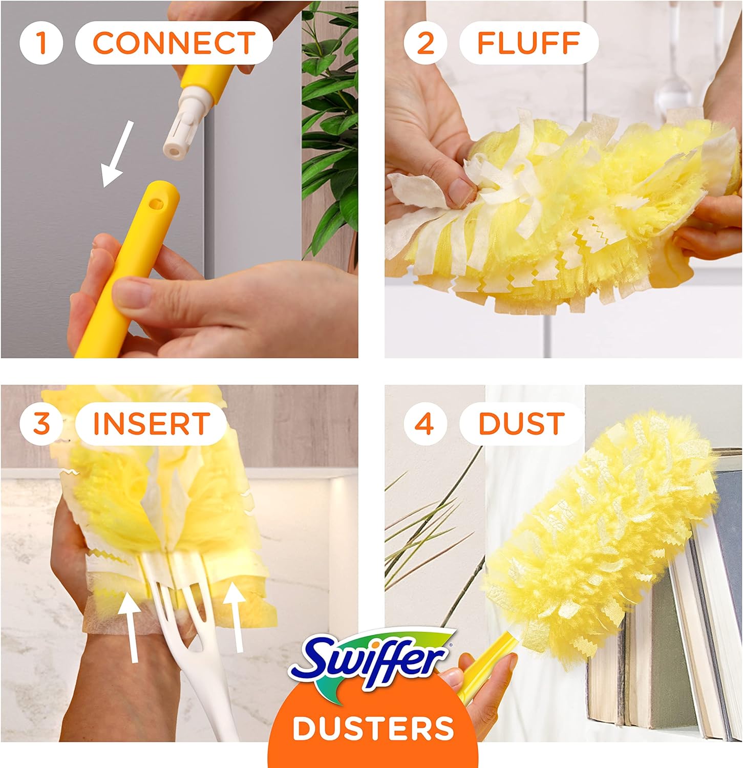 Swiffer Dusters Heavy Duty Pet Multi-Surface Duster Refills for Cleaning, With Febreze Odor Defense, 11 Count