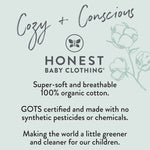 HonestBaby 3-Piece Long Sleeve Ruffle T-Shirts 100% Organic Cotton for Toddler, Baby Girls, Scottish Ivy, Newborn