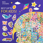 KARSLORA 36 Sheets Stickers for Kids, 800+ Stickers for Scrapbooking Including Animals, Fruits, Dinosaurs, Hearts, Cats, Fish, Cars, Space and More, Party Favors for Kids