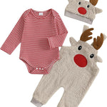 My First St Patricks Day Baby Boy Outfit Newborn Irish Shamrock Onesie Striped Waffle Pants Set Spring Clothes