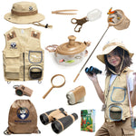 Kids Explorer Kit with Safari Vest, Hat & More - Kids Bug Catching Kit with Adventure Guide & Scavenger Hunt - Cute Dress-Up Zookeeper Costume & Safari Costume for 3-7 Year Old Boys Girls
