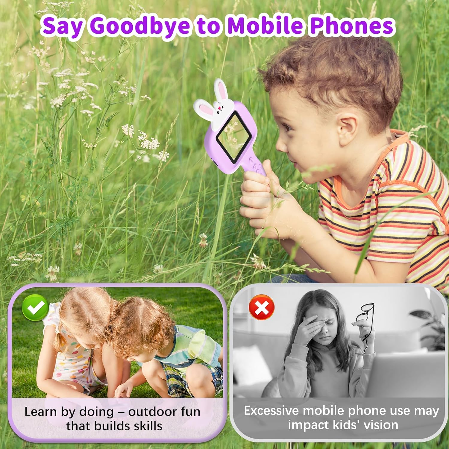 2026 NEW Microscope for Kids with 16 Slides, 2.4" Handheld Digital Pocket Microscope, STEM Educational Science Toys for New Year, Birthday Gifts for 3+ 4 5 6 7 8 9 10 11 12 Year Old Boys Girls, Purple