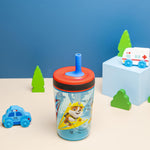 Zak Designs Paw Patrol Chase & Marshall Toddler Cups, 15oz, Leak-Proof with Straw