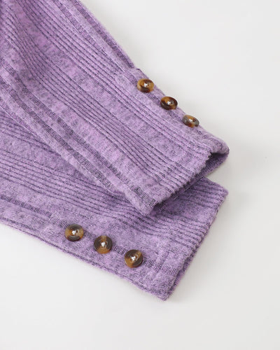 Kucnuzki 3T 4T Little Girls Clothes Two Piece Outfits Long Sleeve Purple Shirt Baby Girl Sweatshirt Peplum Top Plain Knit Casual Leggings Pants Toddler Outfit