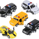 KIDAMI Die-cast Metal Toy Cars Set of 5, Openable Doors, Pull Back Car, Gift Pack for Kids (Official Car)