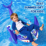 Shark Kids Pool Floats with Water Gun, Toddler Inflatable Pool Toys Gift for Kids 3-8 Years Old, Summer Outdoor Water, Beach, Swimming Pool Toys for Boys and Girls