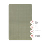 Babyletto Muslin Baby Bassinet Sheets for Girls & Boys - GOTS Certified Breathable Organic Cotton Cover, 360° Fitted, Soft, Gentle & Cozy Rectangle Bedside Bassinet Sheets - Matcha Green