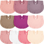 10 Pcs Baby Muslin Bibs Drool Bandana Soft Baby Cotton Bibs for Newborn Baby Girl Boy Toddlers Infants Teething(Retro Colors)