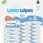 WaterWipes Original Baby Wipes, 99.9% Water-Based Wipes, Unscented & Hypoallergenic for Sensitive Skin, 240 Count (4 Packs), Packaging May Vary