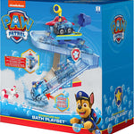 PAW Patrol, Adventure Bay Bath Playset with Light-up Chase Vehicle, Bath Toy for Kids Aged 3 and up