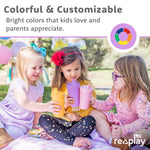 Re-Play Spill-Proof Sippy Cups for Toddlers - Kids Reusable 10 Oz Set of 4, Dishwasher & Microwave Safe, Made in USA, True Blue