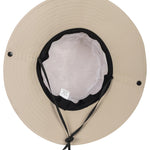 Kids Sun Hat with UV Protection Beach Bucket for Boys & Girls Wide Brim Safari Boonie Cap for Summer Outdoor Dark Beige